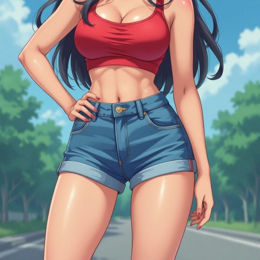Thick thighs, upper thigh length shorts
