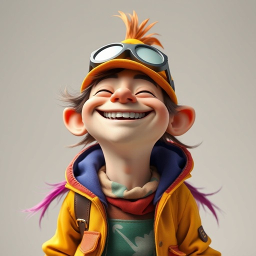Create a character who is funny with no neck