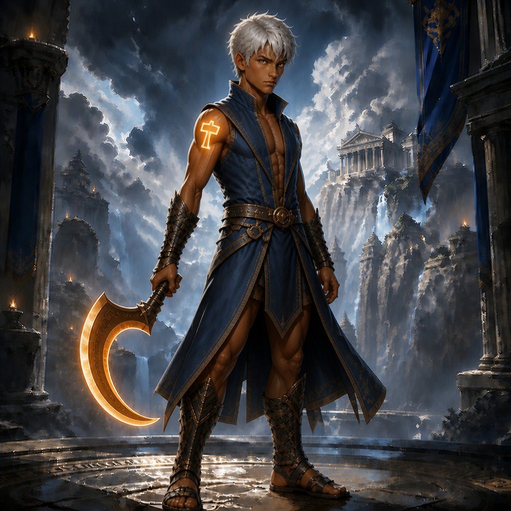 a man with a hammer and a hammer in his hand