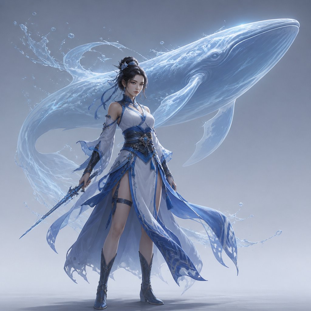 female assassin based on neptune, spirit whale companion