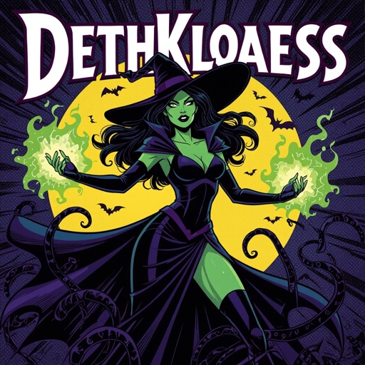 Super Villainess Dethkloak the alluring shadow witch