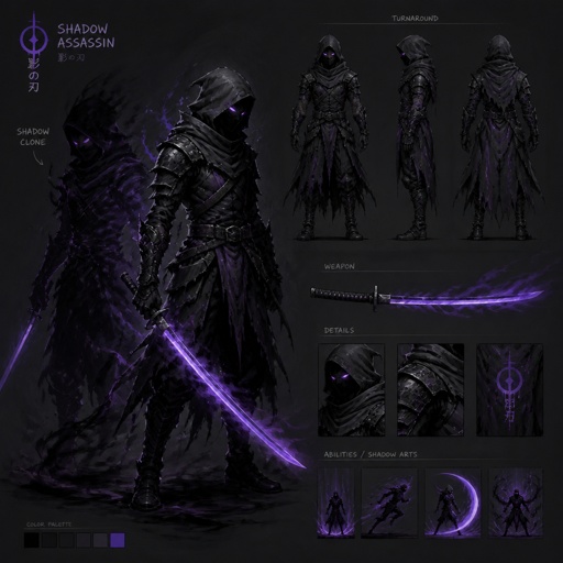 shadow assassin, shadow of the abyss, shadow clone, shadow katana