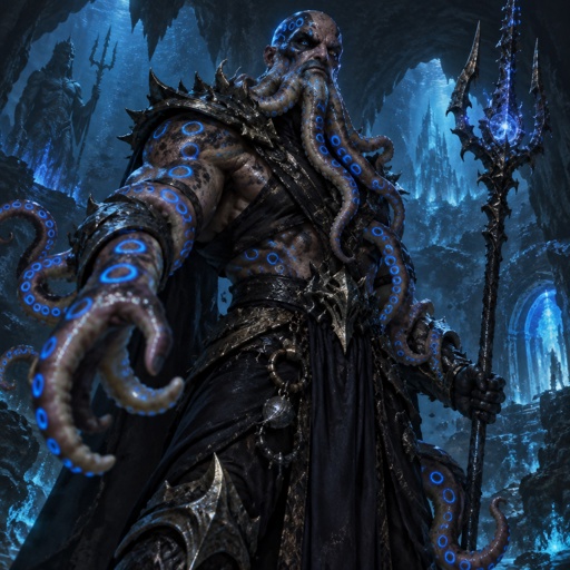 His name is blue ring, a blue ring octopus, half human. His skin is the same as a blue ring octopus, muscular super villain. 