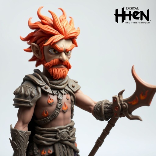 Create a character: battle hero Rhen the Fire-Singer – A lean, muscular man