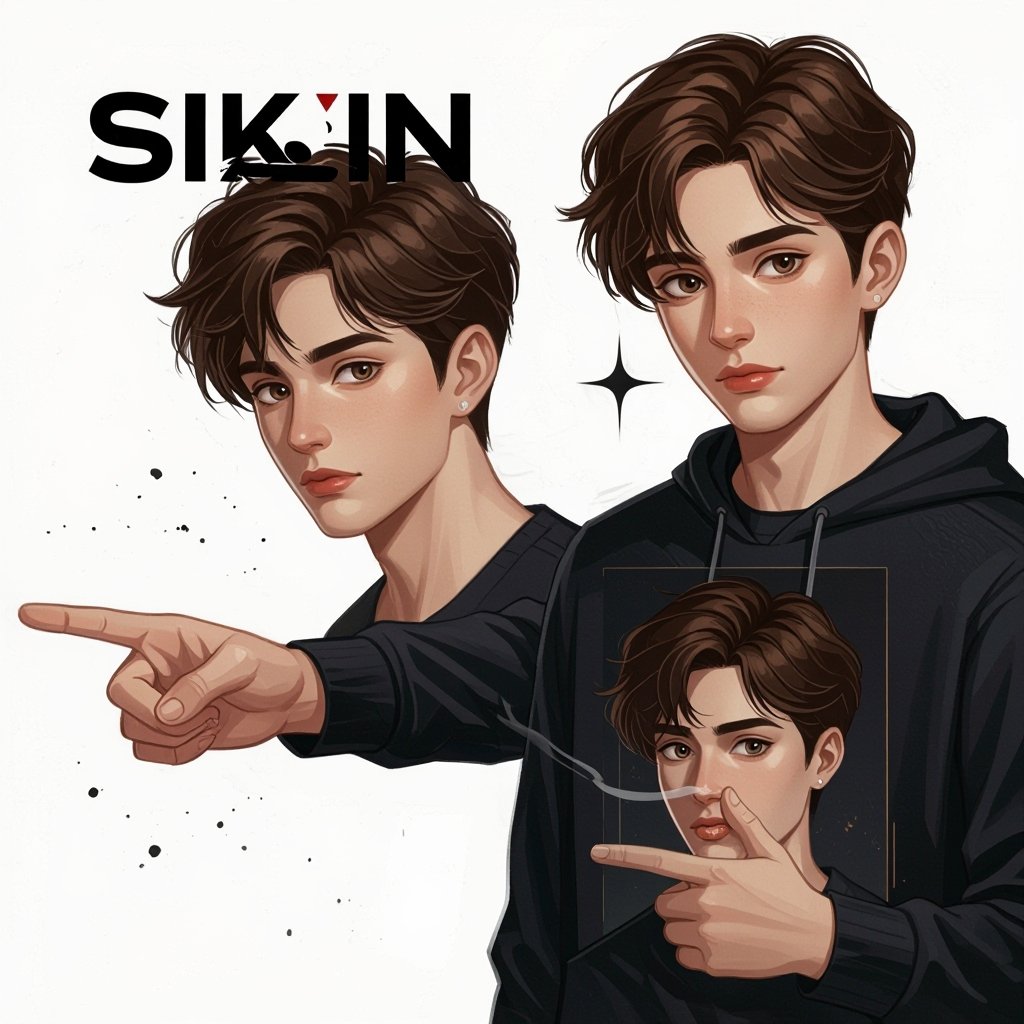 Mysterious teen boy with dark brown hair brown eyes and with a dark past