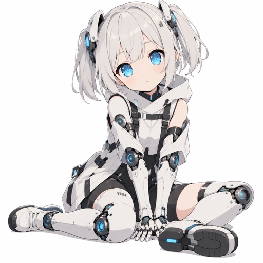 Little girl, cyborg 
