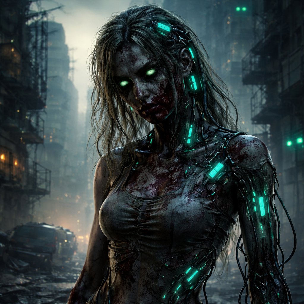 Create an zombie girl