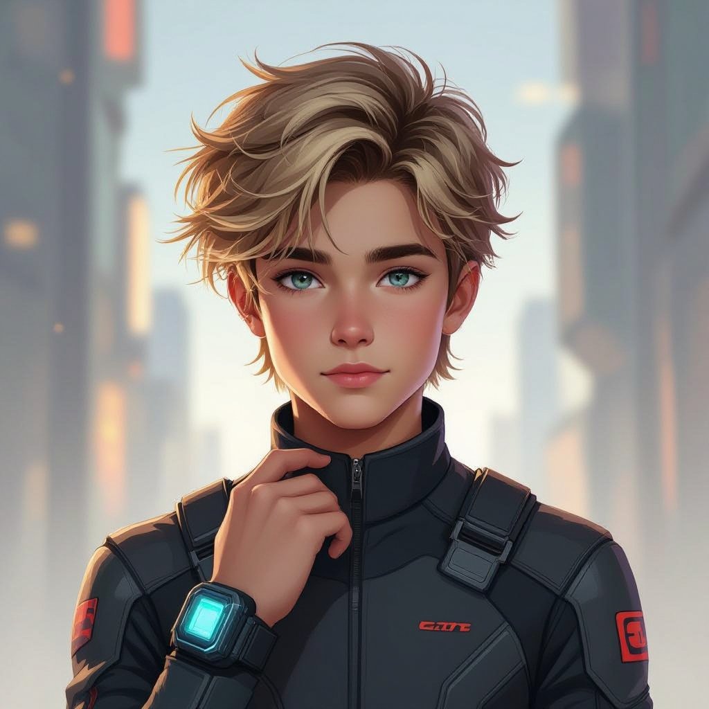 A 18 year old teenager boy with dirty blonde hair