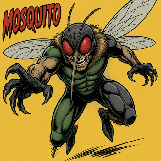 His name is Mosquito, a deadly villain, half man half insect.  