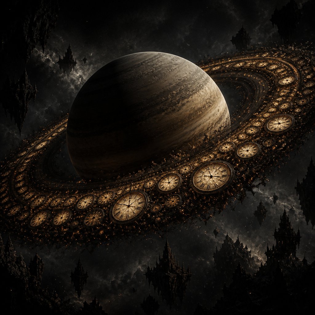 saturn with clocks