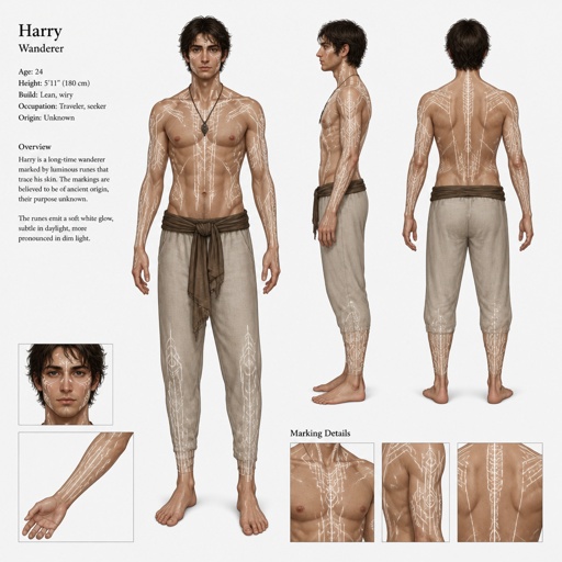 A wanderer named Harry based on runes