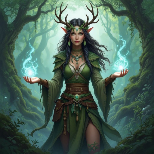 A female Firbolg Druid
