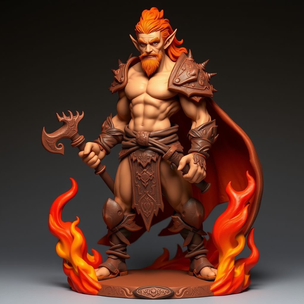 Create a character: battle hero Rhen the Fire-Singer – A lean, muscular man. Show him head to toe including his shoes.