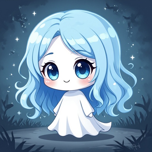 Create a ghost with hair 