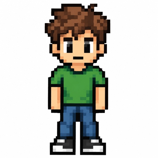 Pixel Boy Green Shirt Pants