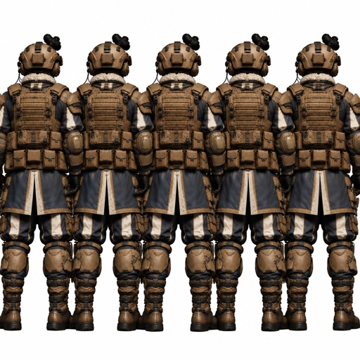 a group of soldiers standing next to each other