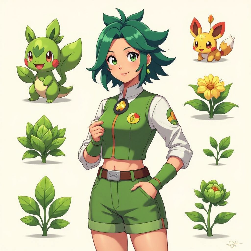 Pokémon Grass Type Gym Leader Beauty