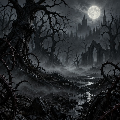 Large Forest, mist