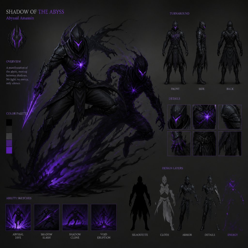 shadow assassin, shadow of the abyss, based on noob saibot, shadow clone
