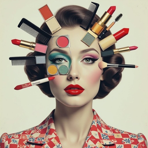 Create a character showing there whole body head to toe, a lady who loves beauty products  