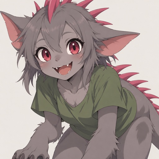 Chupacabra woman, monster,try to look friendly