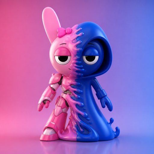 Pinki from Sprunki as Elita One merging her legs onto Jevin from Sprunki and then her arms and then her Body and lastly her head and helmet