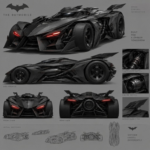 Design me a high speed car for batman