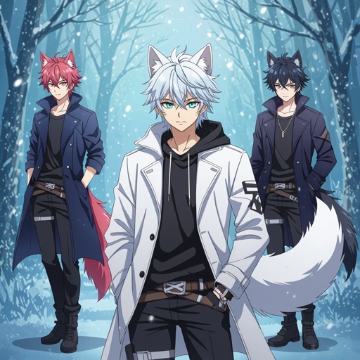 Kpop anime boy group wolf 