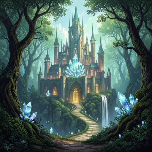 Elven city in the woods