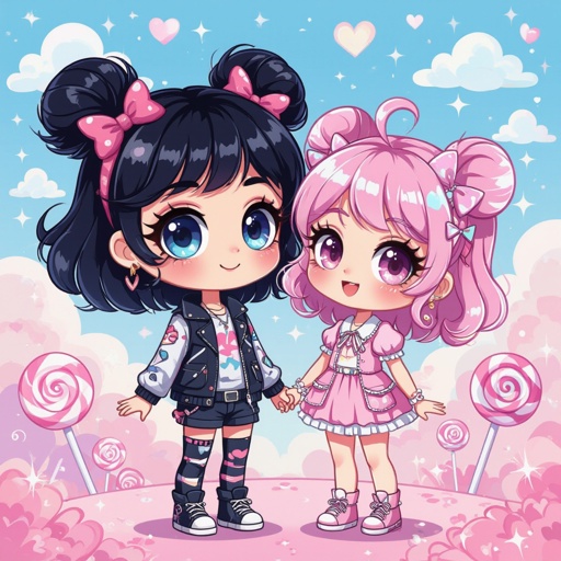 Create a chibi character ready for a date