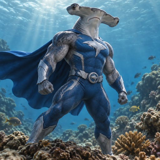 a statue of a dog dressed as a superhero