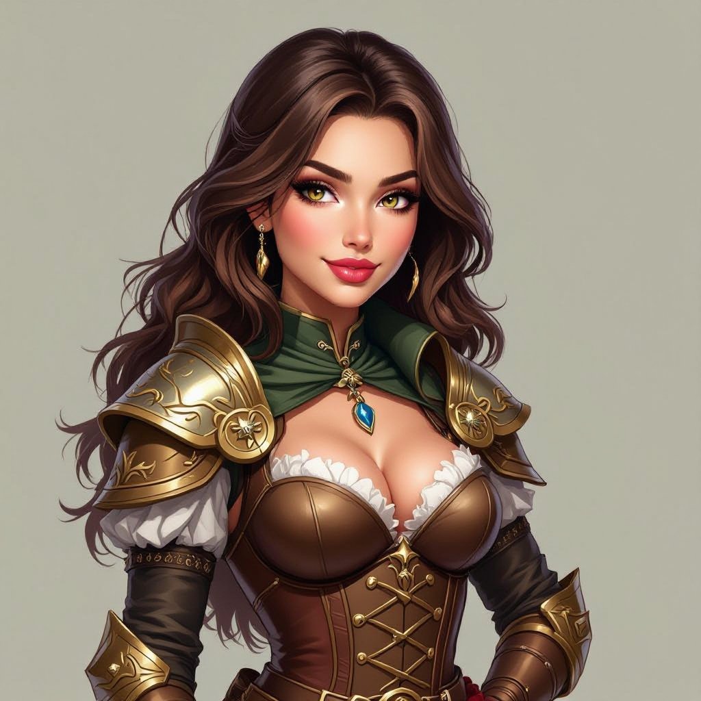Create a character lady who has attitude but is funny looking and loves lipgloss 