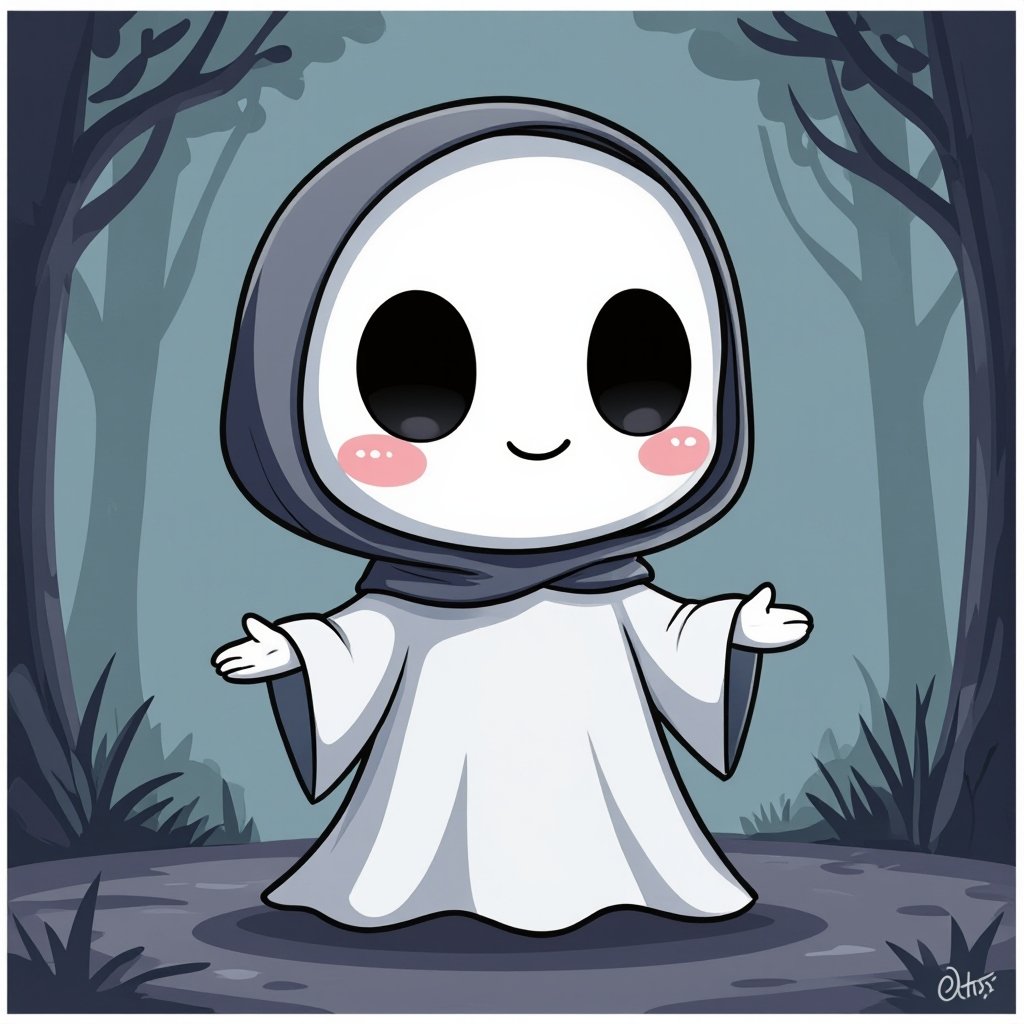 A chibi version of ghostface