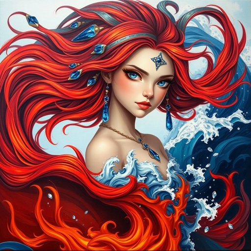 Fiery and blue and sapphire and she’s a girl