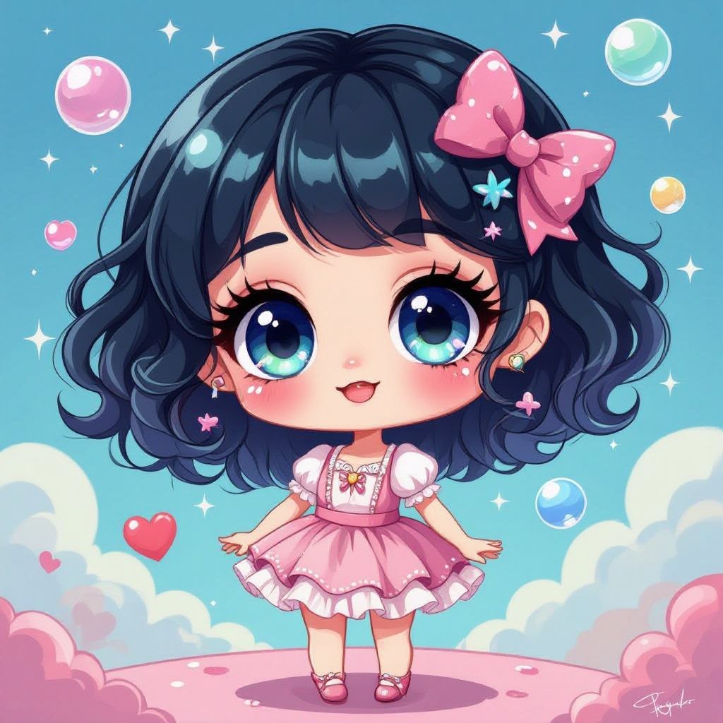 Create a chibi character ready for a date