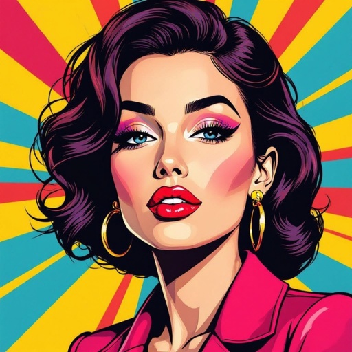 Create a character lady who has attitude but is funny looking but about fashion and loves lipgloss