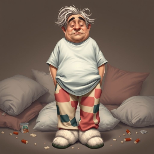 Create mid 30 character who is lazy as heck. And you could tell from his face and his entire outfit. Make is funny and the style of the graphic photographic