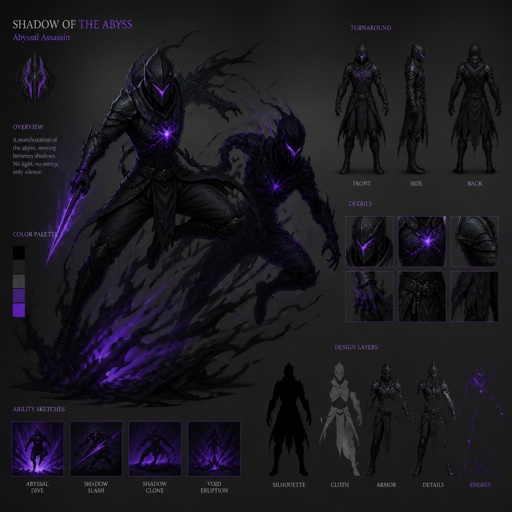 shadow assassin, shadow of the abyss, based on noob saibot, shadow clone