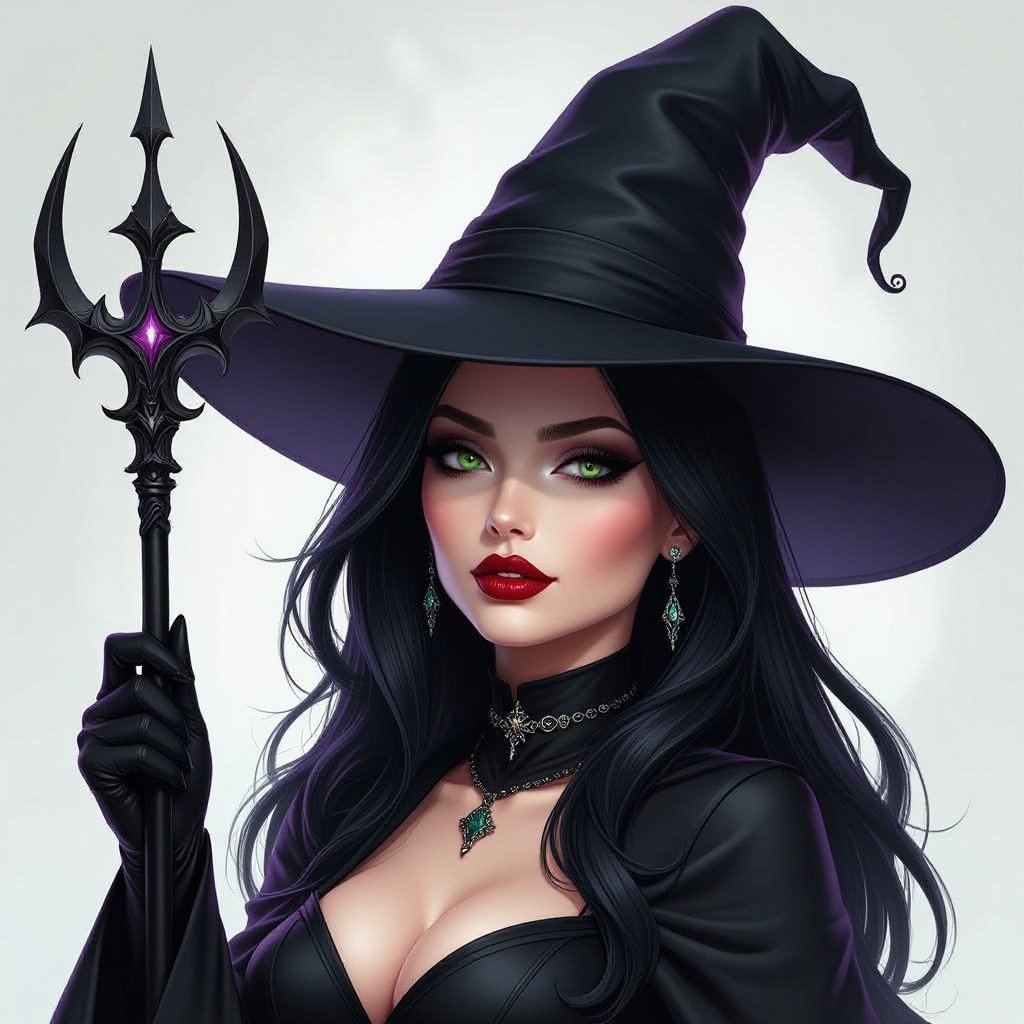 Super Villainess Dethkloak the alluring shadow witch