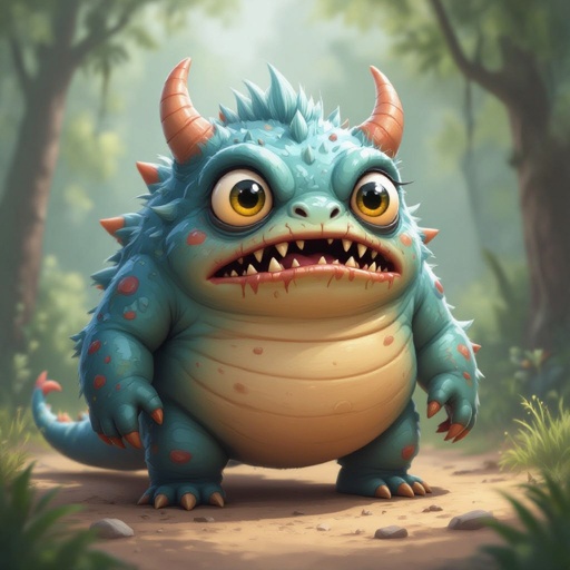 Create a funny but weird looking monster