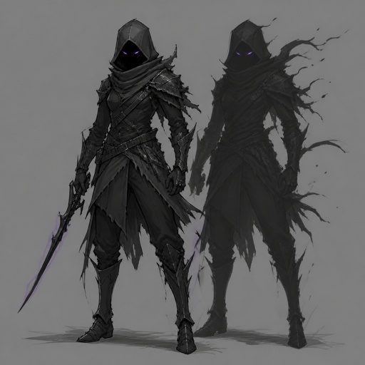shadow assassin, shadow of the abyss, based on noob saibot, shadow clone