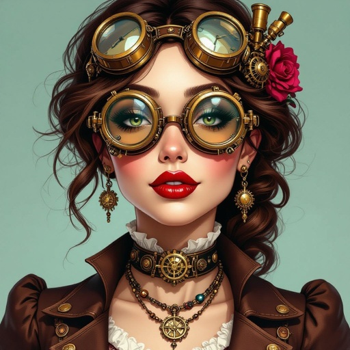 Create a character lady who has attitude but is funny looking but about fashion and loves lipgloss