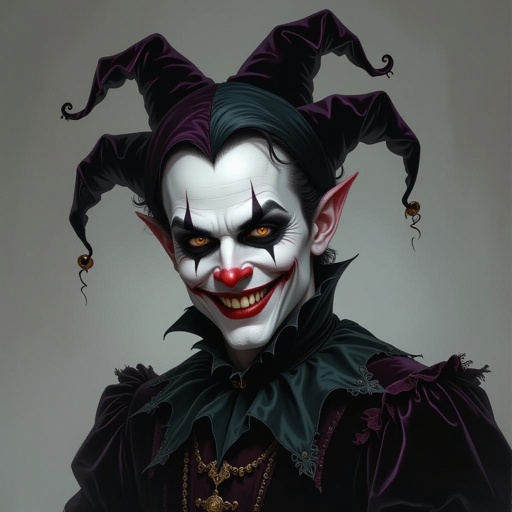 Jester who is half human and half vampire from 16 century 