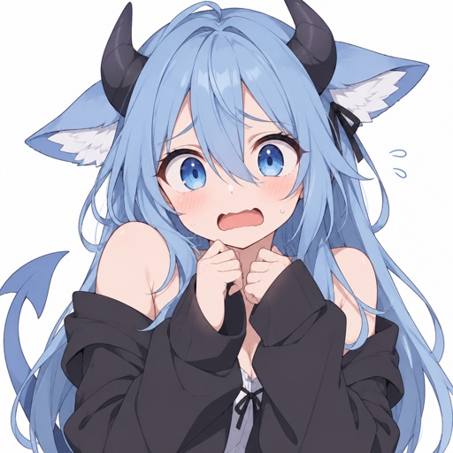Monster girl, scared,