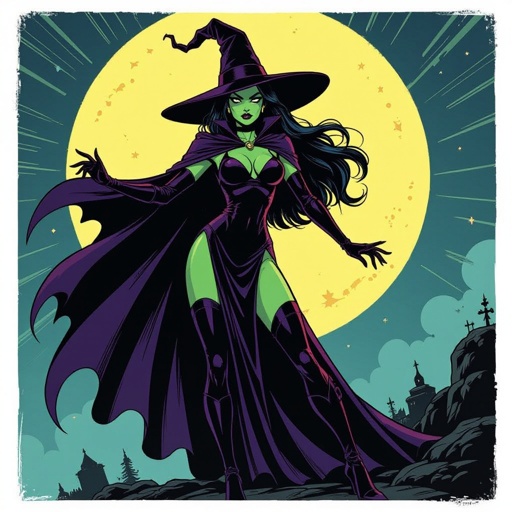 Super Villainess Dethkloak the alluring shadow witch