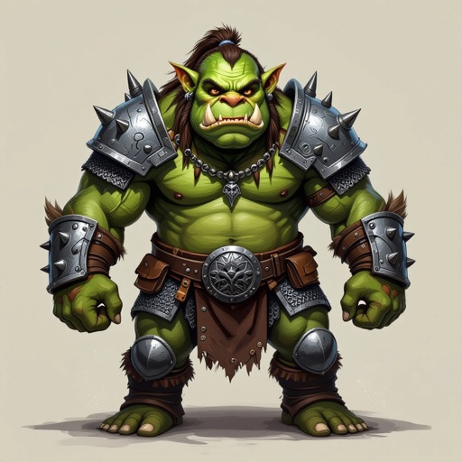 ogre with heavy chain mail armor