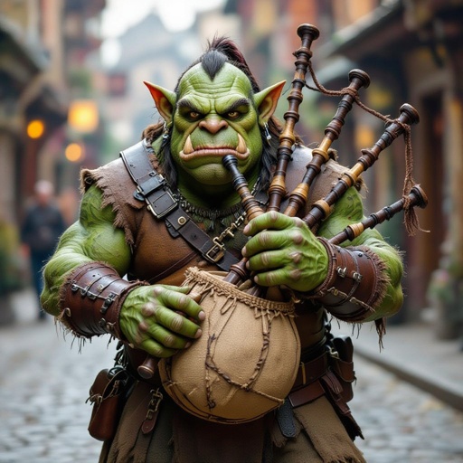 Bagpipes ogre