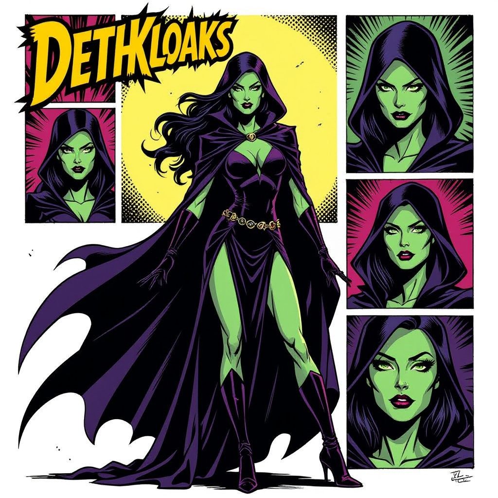 Super Villainess Dethkloak the alluring shadow witch