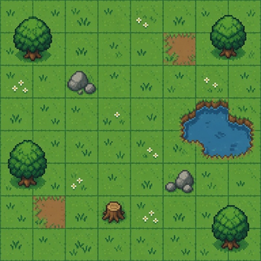 Grass for a fantasy game set in modern times, top down style