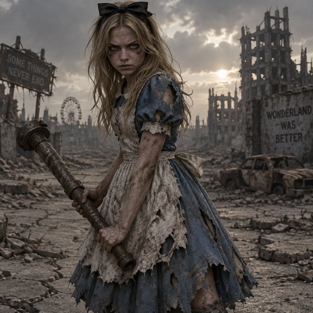 Alice from Alice in wonderland has a grudge